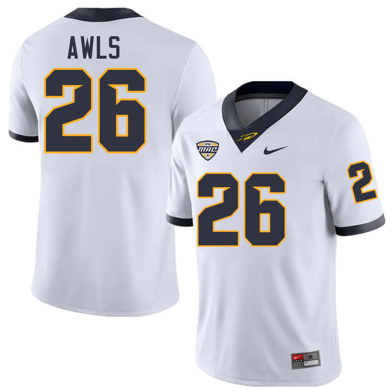 Braden Awls Toledo Jersey,Toledo Rockets #26 Braden Awls Jersey Youth College-White